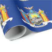 Papier mit der Flagge New Yorks Geschenkpapier (Rolleneckpunkt)