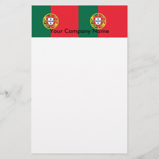 Papier mit der Flagge Portugals (Vorderseite)