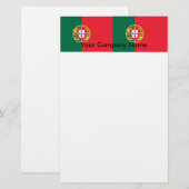 Papier mit der Flagge Portugals (Vorne/Hinten)