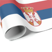 Papier mit der Flagge Serbiens Geschenkpapier (Rolleneckpunkt)