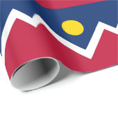 Papier mit der Flagge von Denver City Geschenkpapier (Rolleneckpunkt)