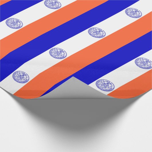 Papier mit der Flagge von New York City Geschenkpapier (Ecke)