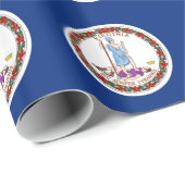 Papier mit der Flagge von Virginia Geschenkpapier (Rolleneckpunkt)