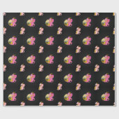 Papier mit Drachen-Cartoon Geschenkpapier (Flach)