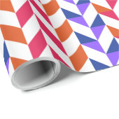 Papier mit farbigen geometrischen Mustern Geschenkpapier (Rolleneckpunkt)