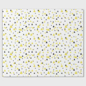 Papier mit gelben und schwarzen geometrischen Must Geschenkpapier (Flach)