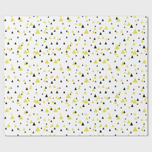 Papier mit gelben und schwarzen geometrischen Must Geschenkpapier (Flach)