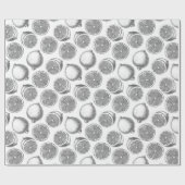 Papier mit handgezogenem Zitronenmuster Geschenkpapier (Flach)