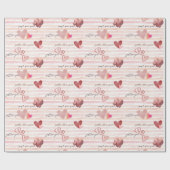 Papier mit Herzen Geschenkpapier (Flach)