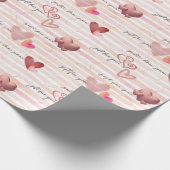 Papier mit Herzen Geschenkpapier (Ecke)