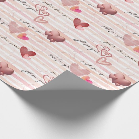 Papier mit Herzen Geschenkpapier (Ecke)