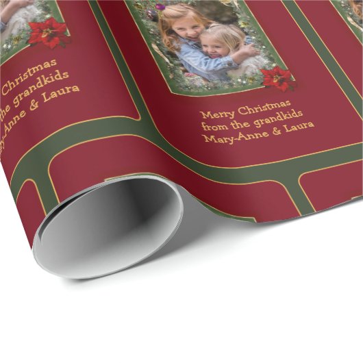 Papier mit Ihrem Foto und Text Geschenkpapier (Rolleneckpunkt)