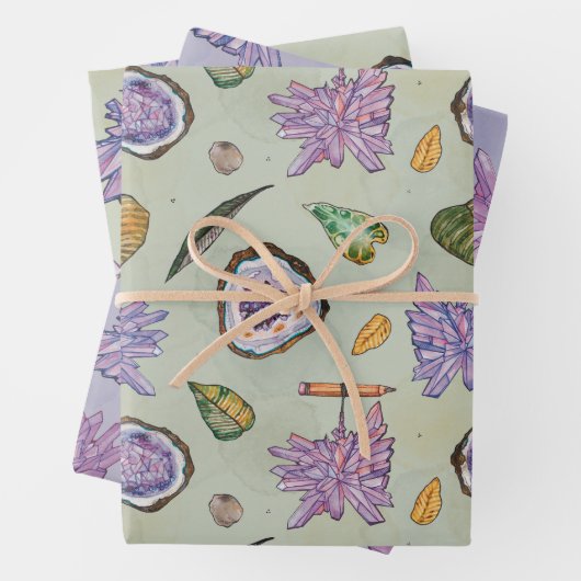 Papier mit Kristallmuster und Geodenmuster (Beispiel)