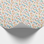 Papier mit lustigen und farbigen Mustern Geschenkpapier (Ecke)