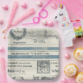 Papier mit Nautikdetails Pappteller (Party)