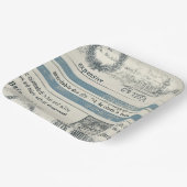 Papier mit Nautikdetails Pappteller (Gewinkelt)