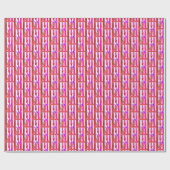 PAPIER MIT PINKEN, ROTEN UND LILA TULIPS. GESCHENKPAPIER (Flach)