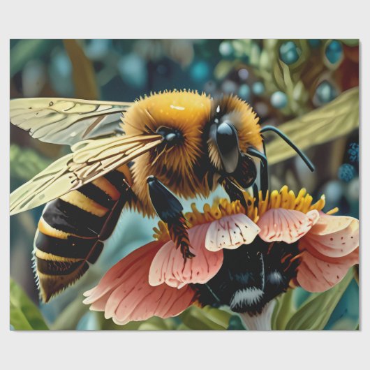 Papier mit Pollensammlung Geschenkpapier (Flach)