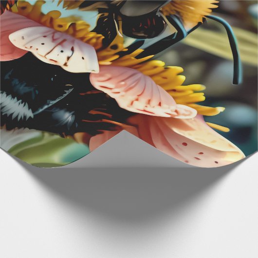 Papier mit Pollensammlung Geschenkpapier (Ecke)