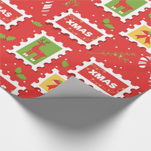 Papier mit Postkarten Geschenkpapier (Ecke)