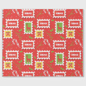 Papier mit Postkarten Geschenkpapier (Flach)