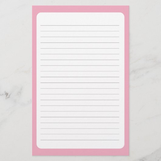 Papier mit rosa Rahmen (Vorderseite)