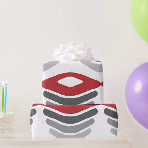 Papier mit rotem und grauem Stack Geschenkpapier