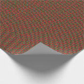 Papier mit rotem und grünem Muster Geschenkpapier (Ecke)