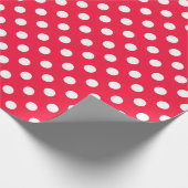 Papier mit roten und weißen Polka-Punkten Geschenkpapier (Ecke)