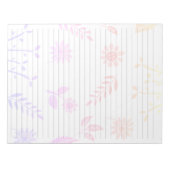 Papier mit Schriftgröße breite Regel Pastel Rainbo Notizblock (Vorderseite)