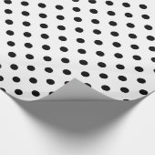 Papier mit schwarzweißem Polka-Dot-Muster Geschenkpapier (Ecke)