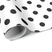 Papier mit schwarzweißem Polka-Dot-Muster Geschenkpapier (Rolleneckpunkt)