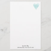 Papier mit türkisfarbenem Herz (Vorderseite)