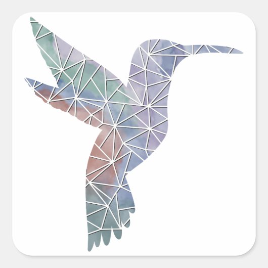 Papier Mosaik Hummingbird Sticker (Vorderseite)