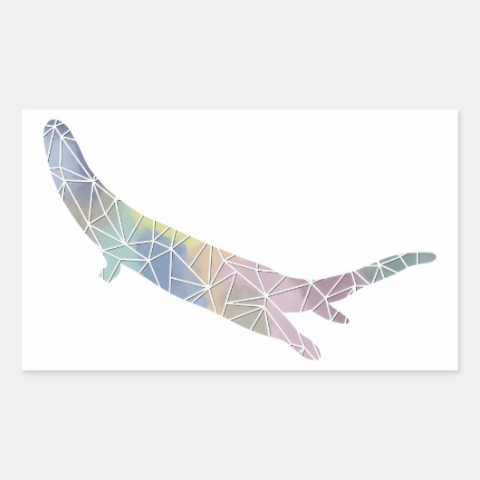 Papier Mosaik River Otter Sticker (Vorderseite)