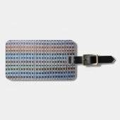 Papier-Muster in Blau und Bronze Gepäckanhänger (Vorderseite horizontal)