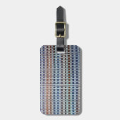 Papier-Muster in Blau und Bronze Gepäckanhänger (Vorderseite vertikal)