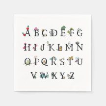 PAPIER NAPKIN : ALPHABET CHARTA