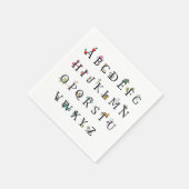PAPIER NAPKIN : ALPHABET CHARTA SERVIETTE (Ecke)