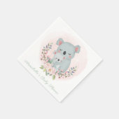 PAPIER NAPKIN : BABY KOALAS : BABY SHOWER SERVIETTE (Ecke)
