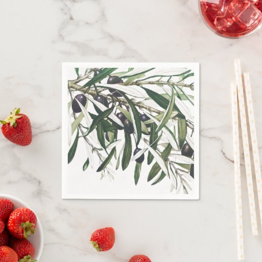 PAPIER NAPKIN : CHRISTMAS : OLIVENBRANCH SERVIETTE (Beispiel)