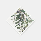 PAPIER NAPKIN : CHRISTMAS : OLIVENBRANCH SERVIETTE (Ecke)
