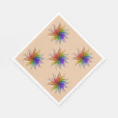 Papier Napkin - Federfarbrad Serviette (Ecke)