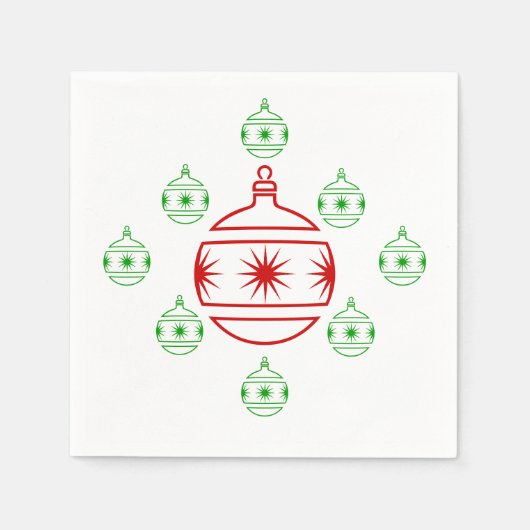 Papier Napkin - Feiertagsschmuck Serviette (Vorderseite)
