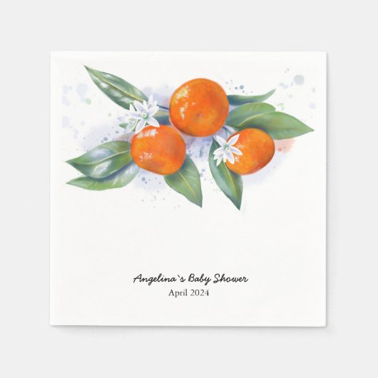 Papier Napkin für die Babydusche Serviette (Vorderseite)