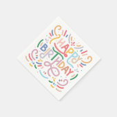 PAPIER NAPKIN: GLÜCKLICHER GEBURTSTAG SERVIETTE (Ecke)