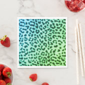 Papier Napkin Green/Blue Leopard Print Serviette (Beispiel)