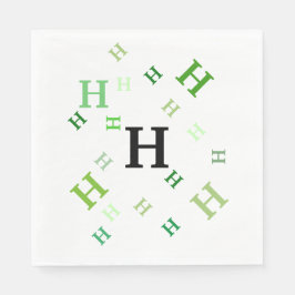 Papier Napkin - Grünen Buchstaben durcheinander br Serviette