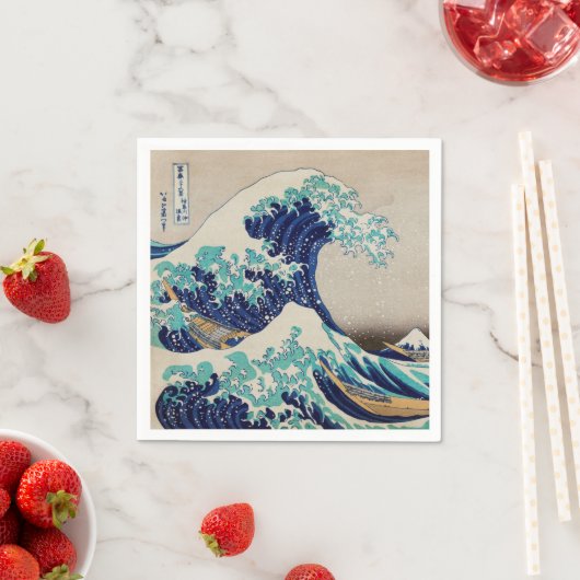PAPIER NAPKIN : HOKUSAI : DIE WAFFE SERVIETTE (Beispiel)