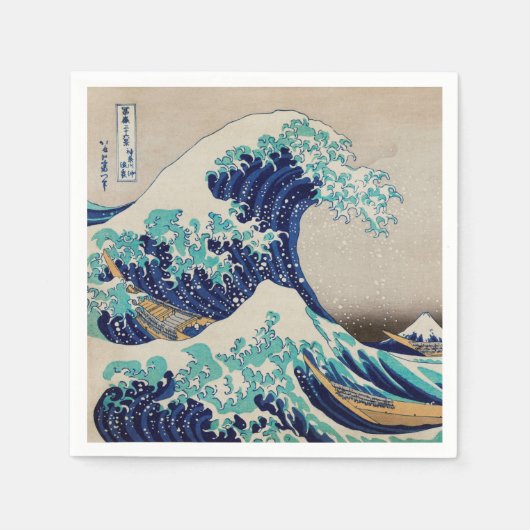PAPIER NAPKIN : HOKUSAI : DIE WAFFE SERVIETTE (Vorderseite)